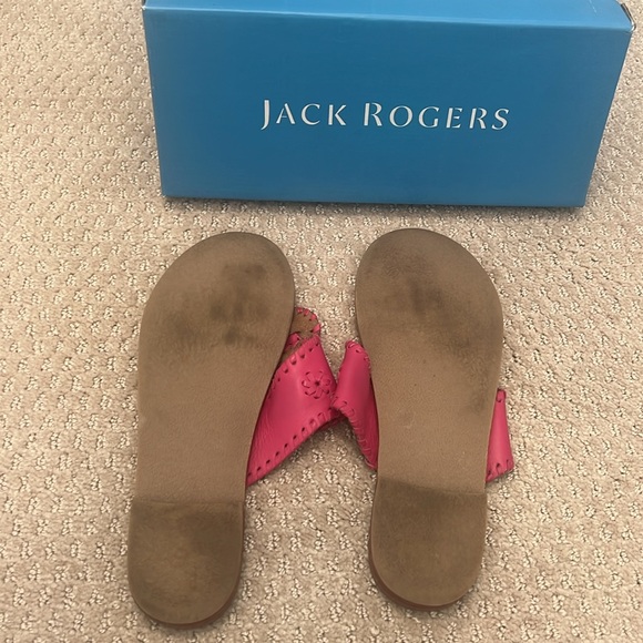 Jack Rogers Girls Jacks Flat Sandal color Fushia Size 5 in box - Picture 2 of 4